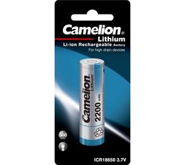 Литий-ионный аккумулятор Camelion ICR18650 2200 mah ICR18650F-22BP1, 3.7 V, Li-Ion/ LiCoO2 14720 