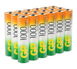 Аккумуляторные мизинчиковые батарейки ААА GP hr03 1000 mah/мач ni-mh 18 шт в упаковке 100AAAHC-B18 