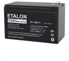 Аккумулятор ETALON FS 1207+ (12 В / 7+ Ач) Etalon Battery 00-00006439 