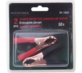 Зажимы для зарядки и тестирования аккумулятора ROCKFORCE 50A, в блистере RF-1050-1 
