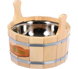 Ушат с нержавеющей вставкой Банные штучки 6.5 л 33216 