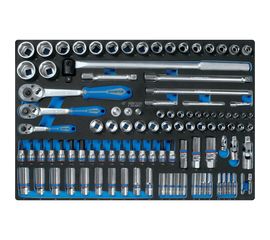 Набор торцевых головок KING TONY 1/4""&3/8""&1/2"" с принадлежностями, ложемент, 103 предмета 9-9503MRV01 