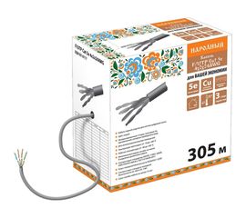 Кабель TDM витая пара народный F/UTP Cat 5e 4х2х24AWG 305м PVC, серый SQ0107-0117 