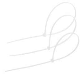 Нейлоновый хомут TUNDRA krep для стяжки, 3.6х300 мм, белый, в упаковке 100 шт. 1112935 