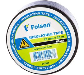 Изоляционная лента Folsen 19ммx20м черная 012504 