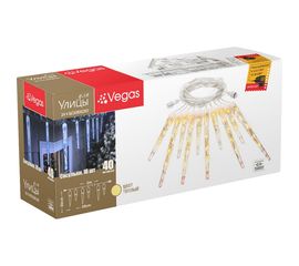 Электрогирлянда-конструктор Vegas Сосульки 40 теплых LED ламп, прозрачный провод, 10 шт. 55036 