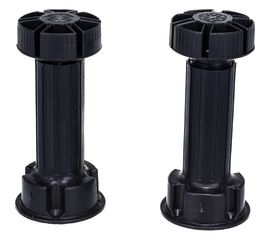 Цокольная ножка Tech-Krep Н100 /95-125/ мм черная комплект 2 штуки с клипсой 129970 