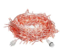 Электрогирлянда-конструктор VEGAS Бахрома 64 красных LED ламп, 12 нитей, прозрачный провод 55015 
