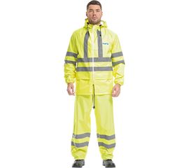 Нейлоновый сигнальный костюм с СО полосами Элит-Профи, желтый, размер XL, RR017yXL 