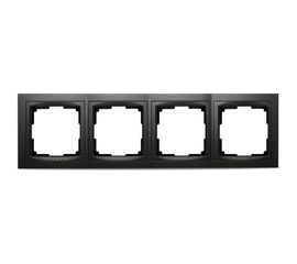 Рамка Smartbuy 4-местная пластик черная Нептун SBE-05b-Plastic-FR-4 