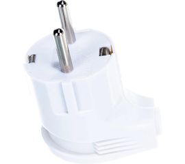 Угловая вилка с/з, белая 16А 250В UNIVersal А105 