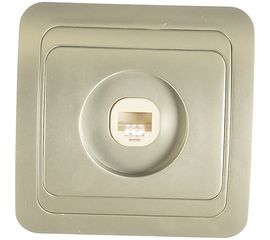 Компьютерная розетка Smartbuy RJ45 1-местная серебро Марс SBE-02s-S1-RJ 