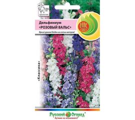 Семена РУССКИЙ ОГОРОД Цветы Дельфиниум Розовый вальс однолетний 0.3 г 702620 