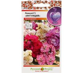 Семена РУССКИЙ ОГОРОД Цветы Левкой Интуиция F1 низкорослая смесь 30 шт. 762885 