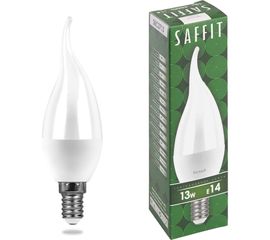 Светодиодная лампа SAFFIT SBC3713 13W 4000K 230V E14 C37T свеча на ветру 55165 