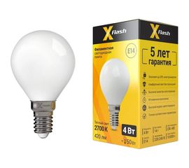 Светодиодная лампочка X-Flash XF-E14-FLM-P45-4W-2700K-230V артикул 48083 