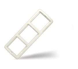 Рамка UNIVersal Валери 3-х местная, горизонтальная, слоновая кость, ivory Б-ВР003Г 