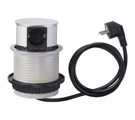 Выдвижной встраиваемый розеточный блок GTV на 3 EURO розетки и 2 USB AE-BPW3S100U-53 