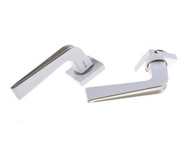 Дверная ручка RENZ Франко супер белый/матовый никель КВ, 2 шт. INDH 310-02 SW/SN 