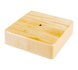 Распаячная коробка УРАЛ ПАК открытой проводки 100х100х29мм, светлое дерево, без клеммы IP40 КР-513110100-060 