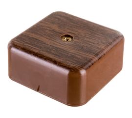 Распаячная коробка УРАЛ ПАК открытой проводки 50х50х20мм, темное дерево, без клеммы IP40 КР-513180050-100 