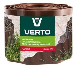Бордюрная садовая лента VERTO 10 см x 9 м, коричневая 15G513 