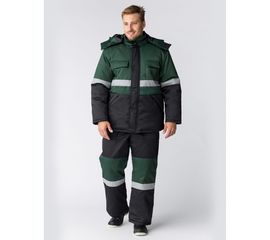 Зимний костюм ФАКЕЛ Профи-Норд черный/зеленый, размер 48-50, рост 182-188 87472508.006 