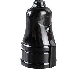 Разборная прямая розетка IEK РПп10-02-Ст, с заземляющим контактом, 16А, черная ERP10-16-01-K02 