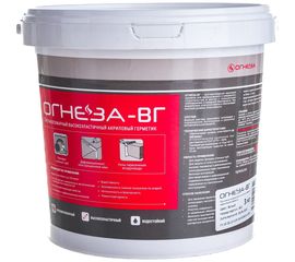 Акриловый противопожарный герметик ОГНЕЗА ВГ ведро 3 кг, цвет белый 105032 