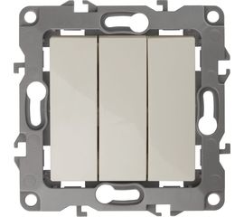 Тройной выключатель ЭРА 12-1107-02 10АХ-250В, IP20, слоновая кость Б0014670 