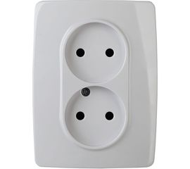 Розетка ЭРА 12-2107-01 2X2P, 16A-250В, IP20, 12, белый Б0031238 