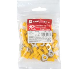 Кольцевой изолированный наконечник EKF НКИ 5.5-6, упаковка 50 штук nki-5.5-6n 