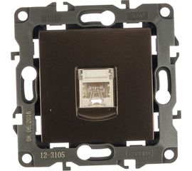 Телефонная розетка ЭРА 12310513 RJ11, IP20, Эра12, бронза Б0019343 