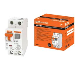 Автоматический выключатель дифференциального тока TDM АВДТ 64 C63 100мА SQ0205-0014 