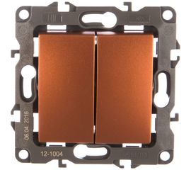 Двойной выключатель ЭРА 12100414 10АХ250В, IP20, без м.лапок Б0019313 