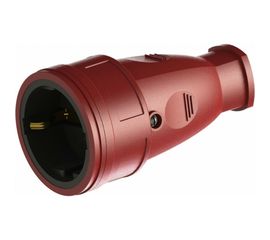Переносная розетка SVET РА 16-005 УХЛ3, каучук, без крышки, цвет - красный SV0303-0003 