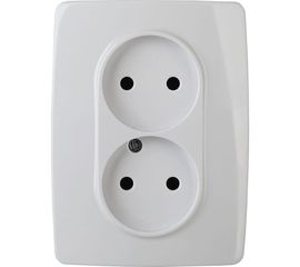 Розетка ЭРА 12-2117-01 2X2P, 16A-250В, IP20, винт, 12, белый Б0031248 