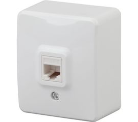 Телефонная розетка ЭРА 11-3202-01 RJ11, ОУ, IP20, Эксперт, белый Б0020727 