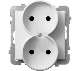 Розетка Ospel Sonata 2-я б/з, без рамки, белый GP-2RR/m/00 