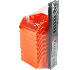 Набор малых лотков для метизов с планкой Blocker 9 шт. оранжевый BR3743ОР 