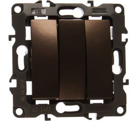 Тройной выключатель ЭРА 12-1107-13 10АХ-250В, IP20, бронза Б0019300 