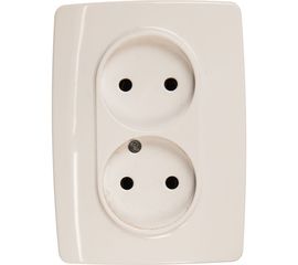 Розетка ЭРА 12-2007-01 2X2P, 16А-250В, б.л., 12, белый Б0038810 