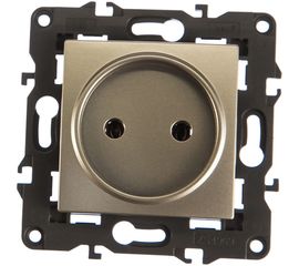 Розетка ЭРА 14210504 2P, 16A, 250В, IP20, Elegance, шампань Б0034287 
