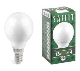Светодиодная лампа SAFFIT SBG4513, G45 шар, 13W 230V E14 6400К, 1070Lm, угол рассеивания 220 55159 