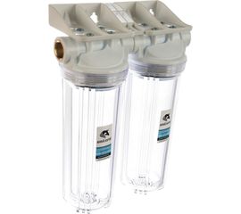 Двойной прозрачный корпус для холодной воды Unicorn 6 бар, 3/4, с кронштейном и ключом FН2Р 3/4 DUO ИС.230091 