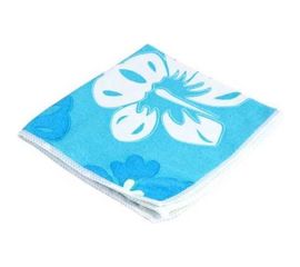 Салфетка из микрофибры с рисунком Рыжий кот M-04P голубая, 30х30 см 310222 