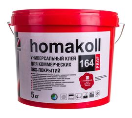 Клей Homakoll 164 Prof, для коммер. линолеума, 300-350 г/м2, 5 кг 54675 