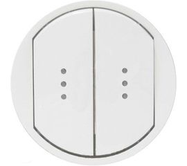 Двойная клавиша с подсветкой Legrand Celiane Белый 68004 