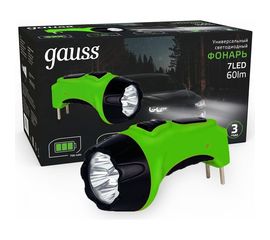 Ручной фонарь Gauss модель GFL105 7LED 60lm lead acid 700mAh LED 1/12/72 GF105 