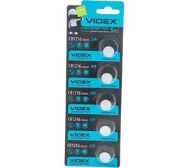 Элемент питания VIDEX литиевый 5 шт. в блистере CR1216 